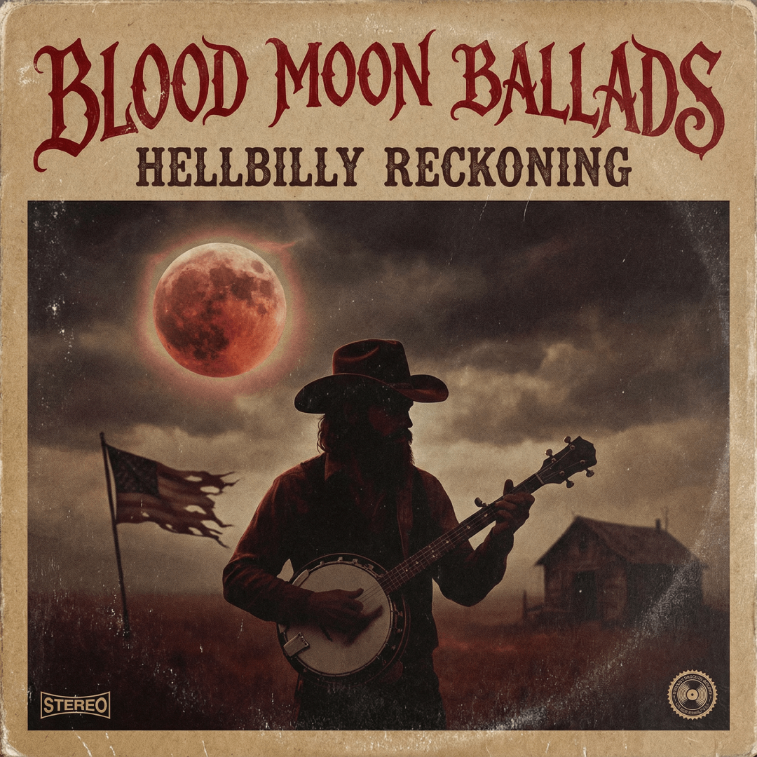 Blood Moon Ballads by Hellbilly Reckoning - Album cover art